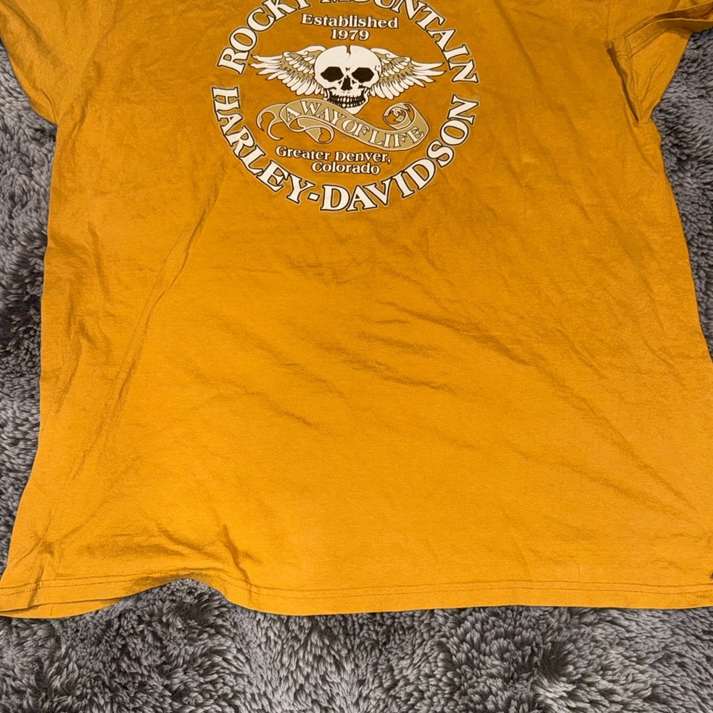Harley-Davidson Men's Mustard Graphic Tee